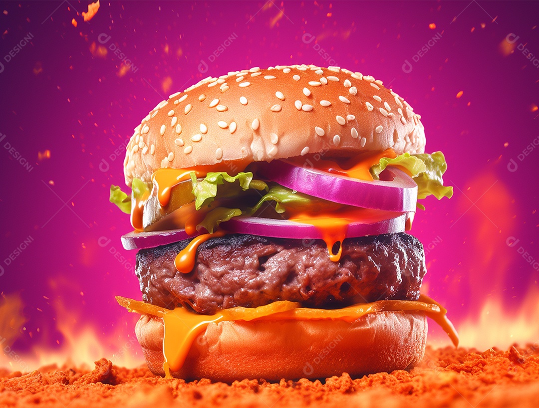 Delicioso hambúrguer gourmet