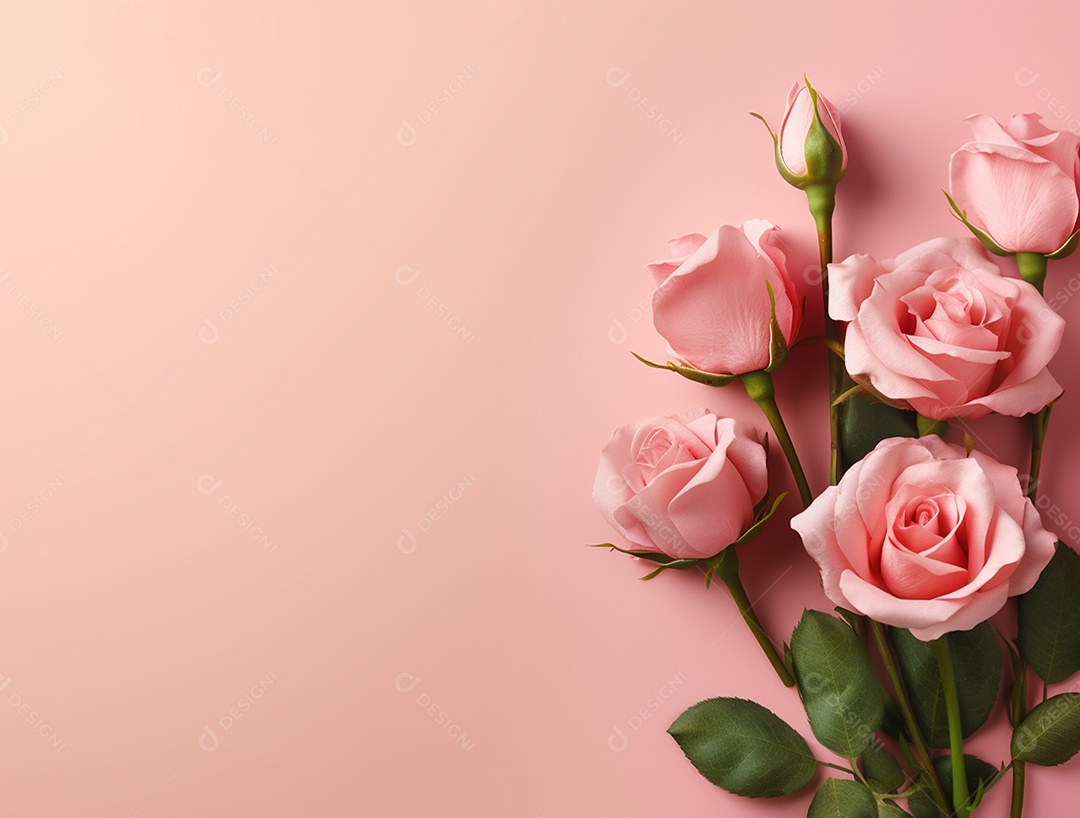 Fundo com buquê de flores