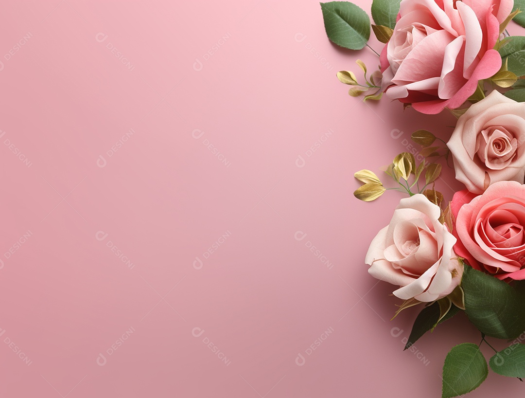 Fundo com buquê de flores