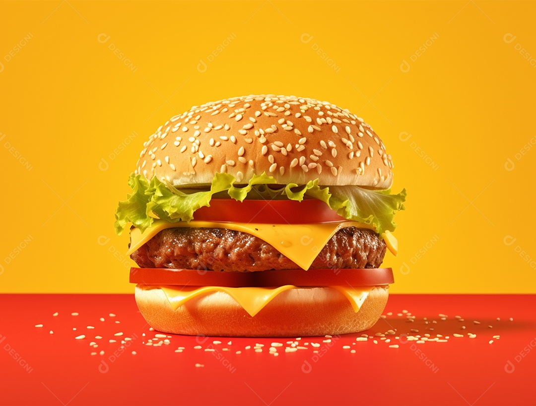 Hamburguer saboroso gourmet.