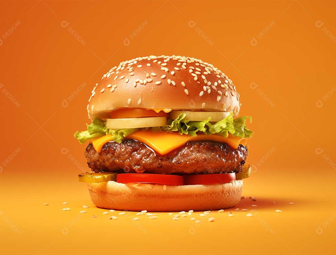 Hamburguer saboroso gourmet.