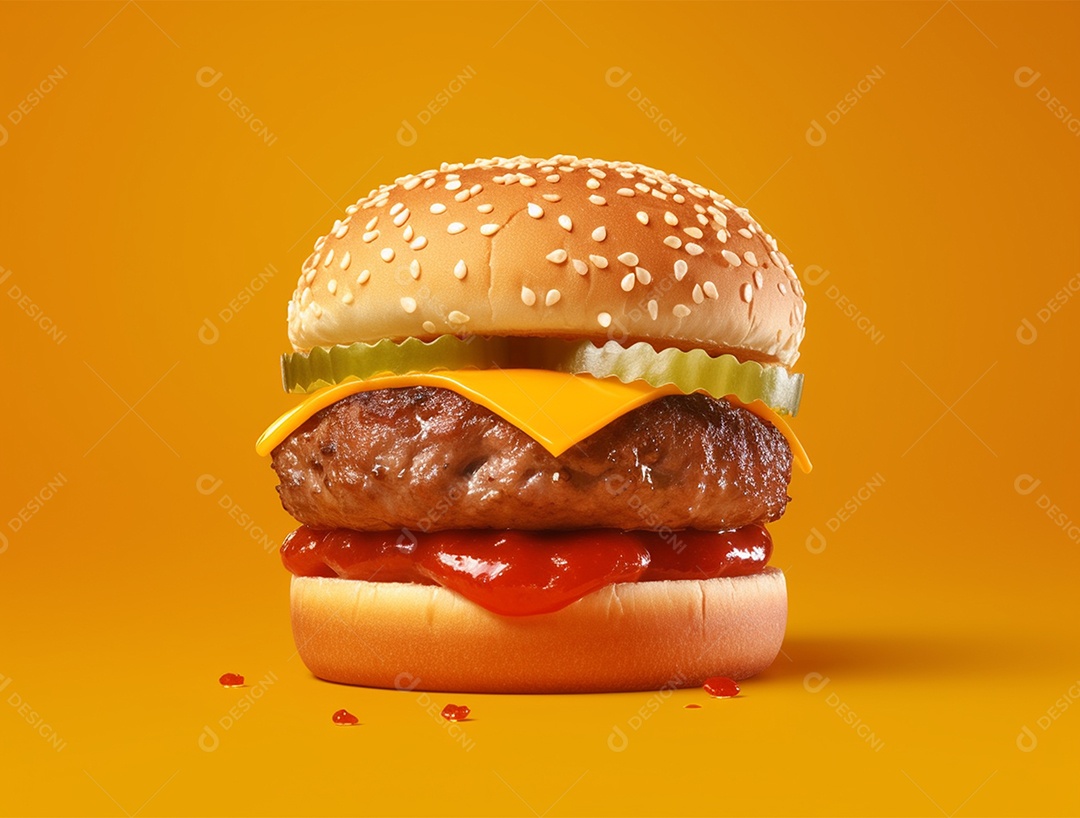 Hamburguer saboroso gourmet.