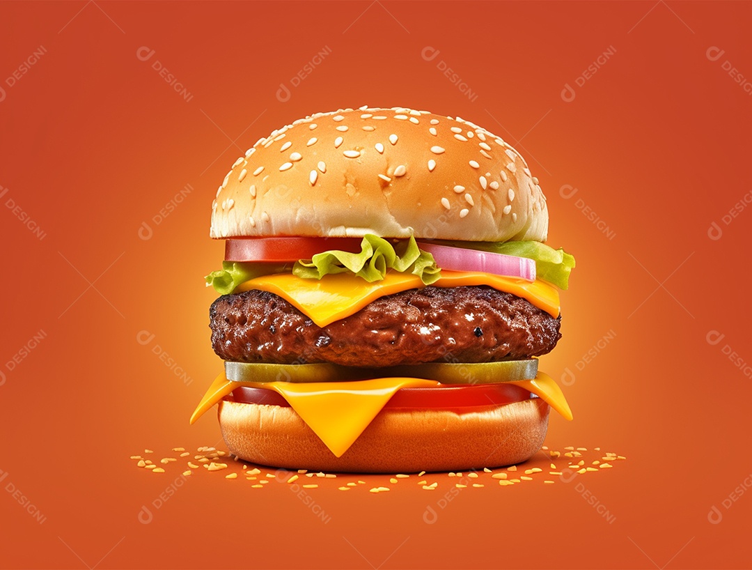 Hamburguer saboroso gourmet.