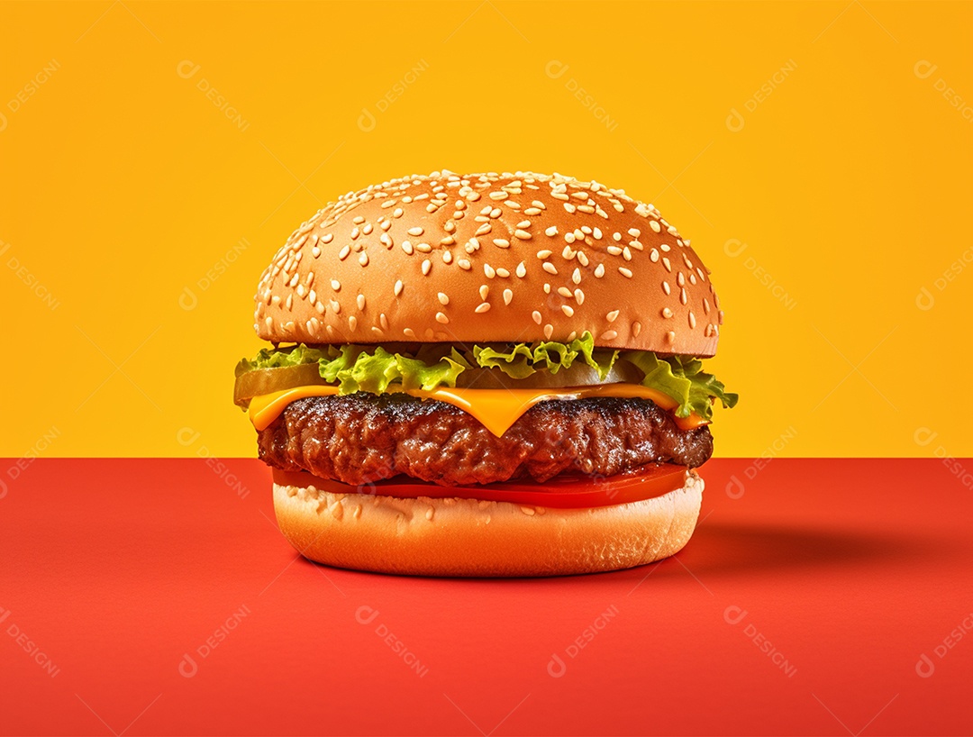 Hamburguer saboroso gourmet.