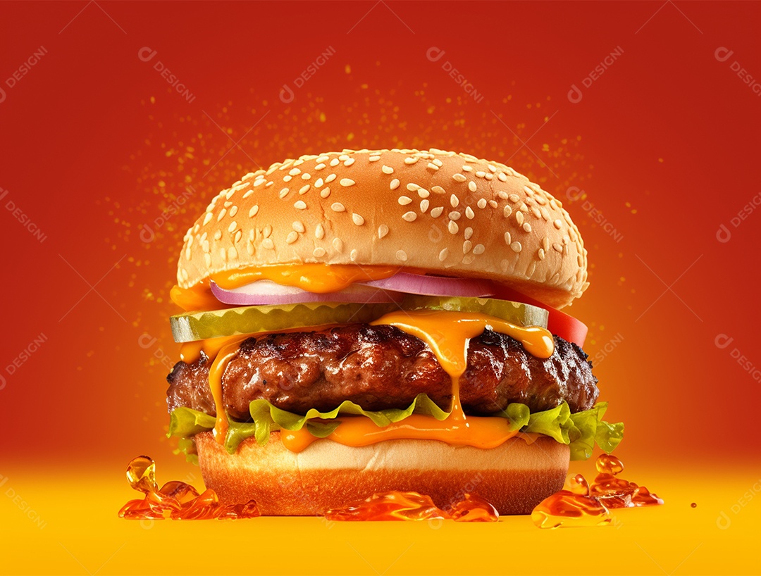 Delicioso hambúrguer gourmet