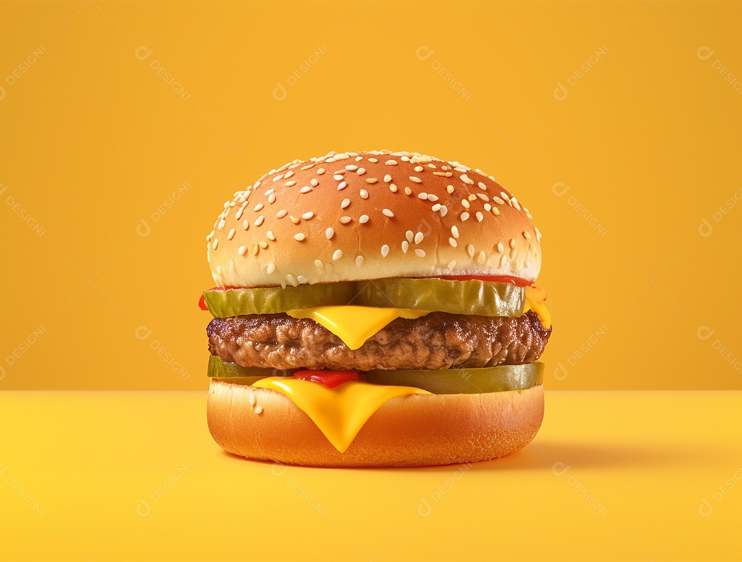 Hamburguer saboroso gourmet.