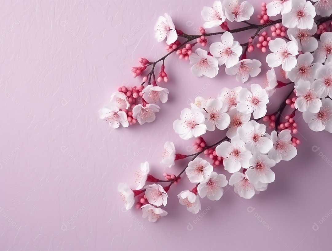 Buquê de fores sobre fundo isolado rosa.