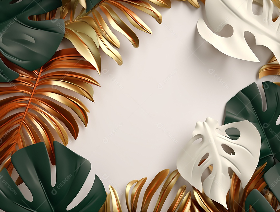 Folhagem  sobre fundo branco.