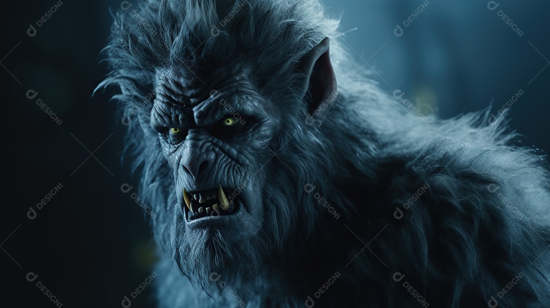 Lobisomem vintage monstro clássico imagem de terror gerada por IA