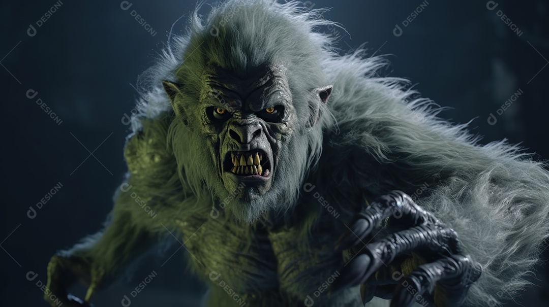Lobisomem vintage monstro clássico imagem de terror gerada por IA