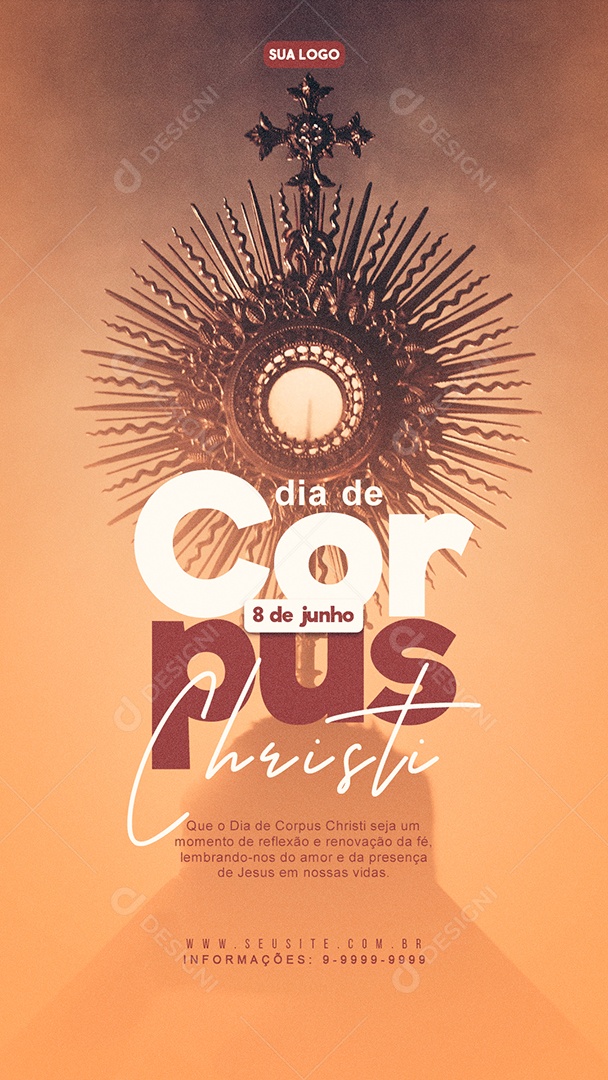 Story Dia Corpus Christi  8 De Junho Social Media PSD Editável