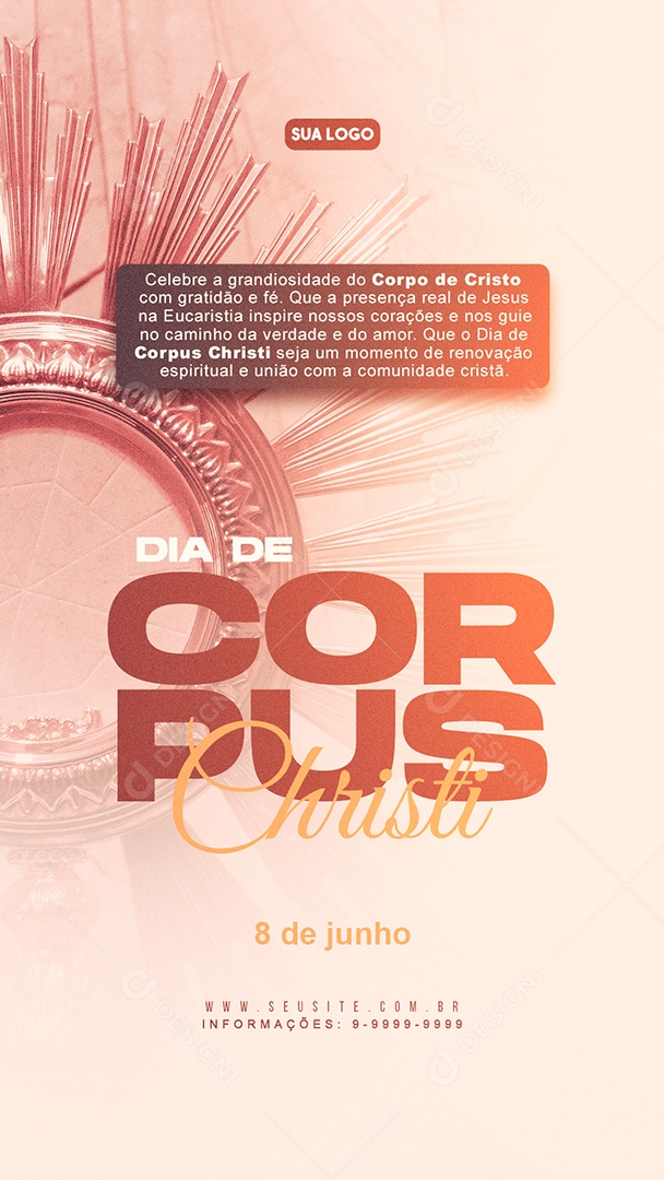 Story Dia Corpus Christi  8 De Junho Social Media PSD Editável