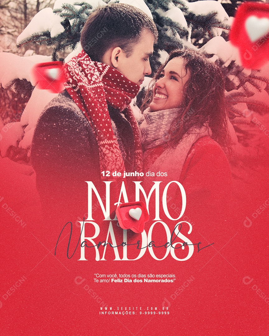 12 De Junho Dia Dos Namorados Social Media PSD Editável
