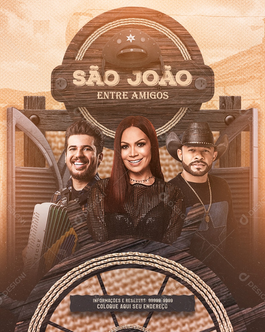 Social Media Feed São João Entre Amigos PSD Editável