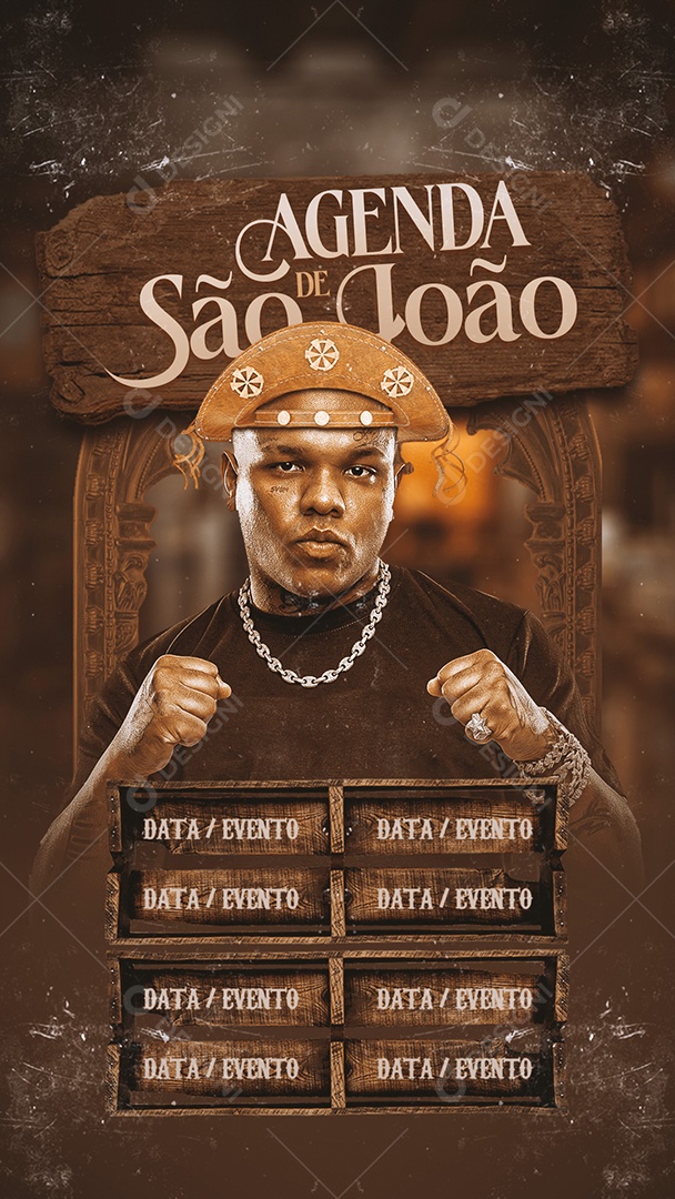 Story Agenda De São João Datas Social Media PSD Editável