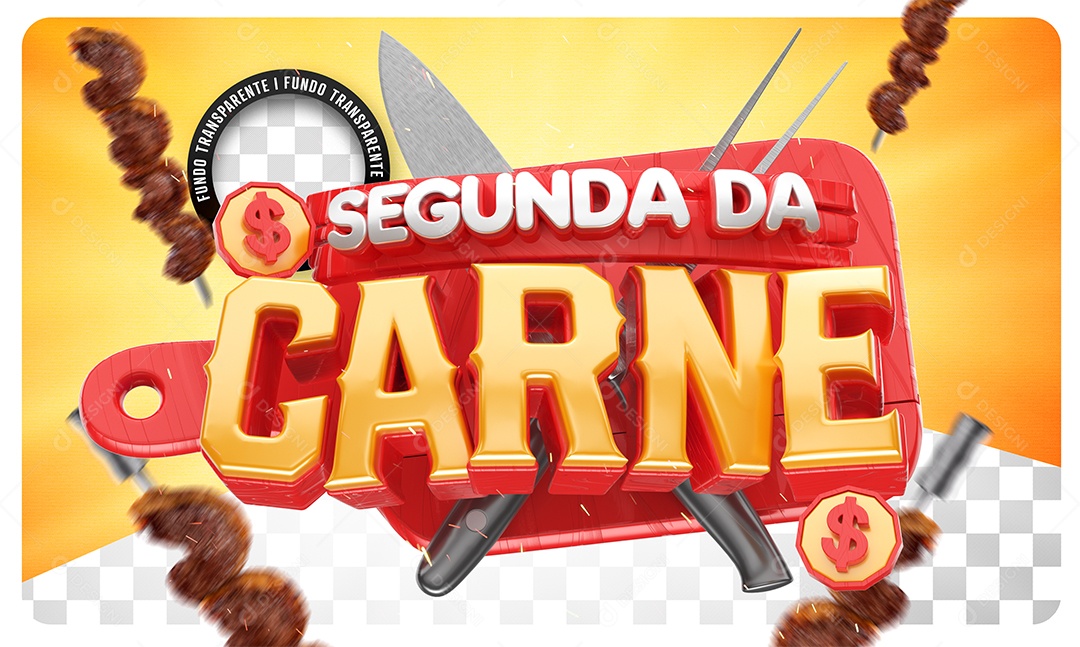 Selo 3D Segunda da Carne PSD