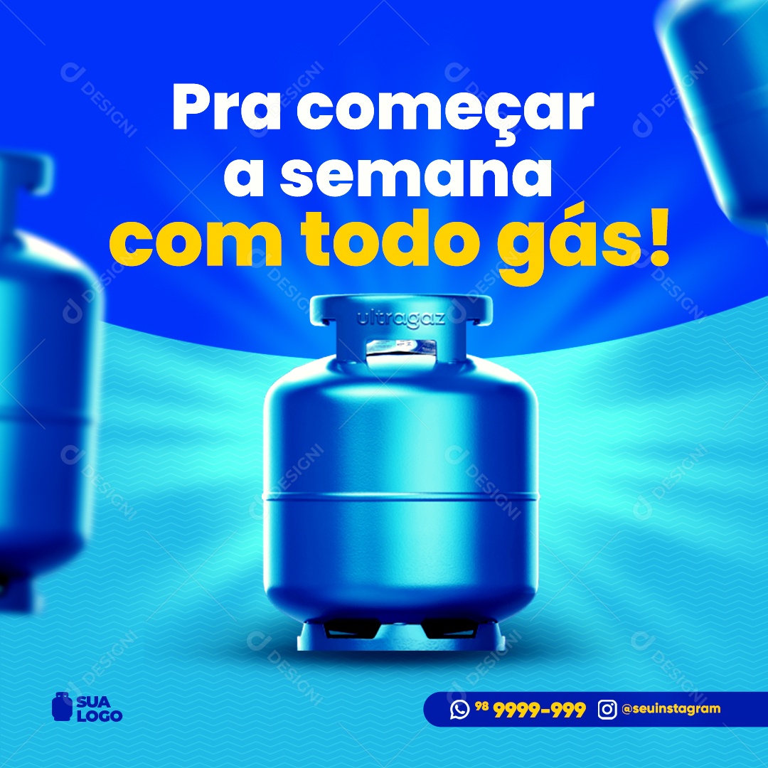 Social Media Com Todo Gás Distribuidora PSD Editável