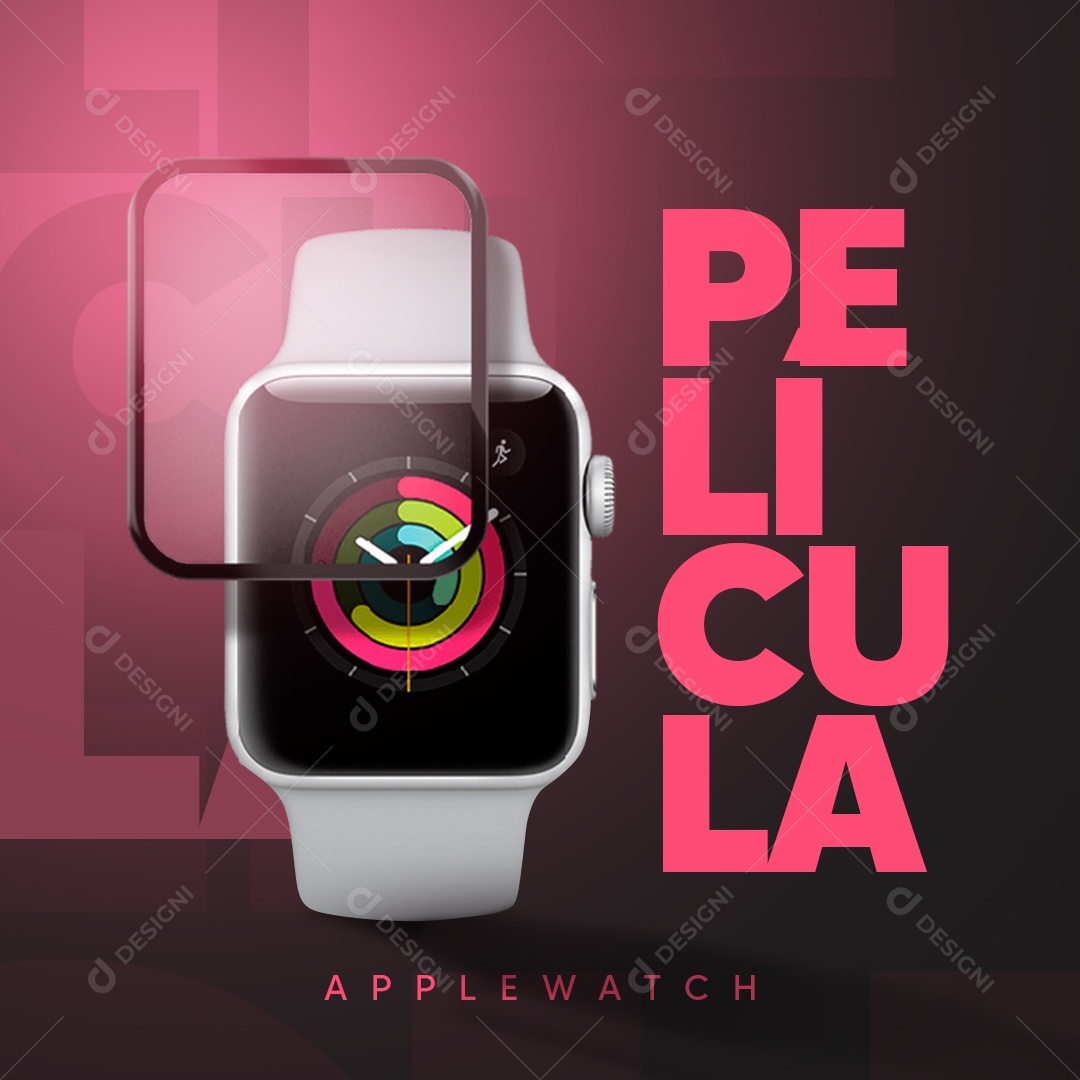 Película De Apple Watch Social Media PSD Editavel