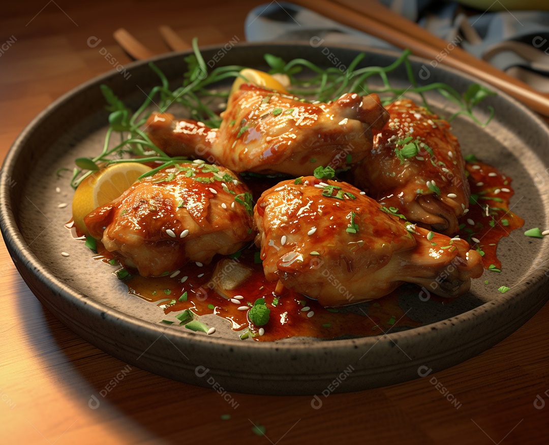 Delicioso frango assado