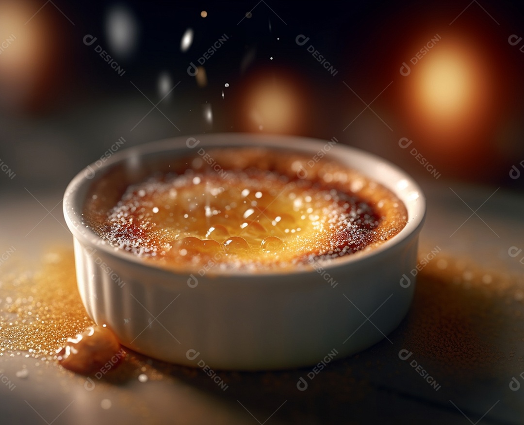Deliciosa sobremesa de creme bruleé