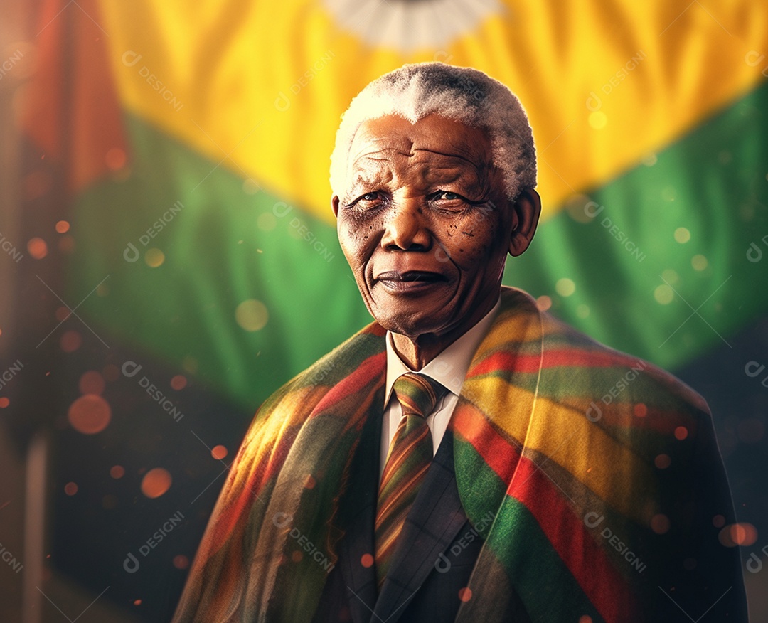 Retrato Nelson Mandela