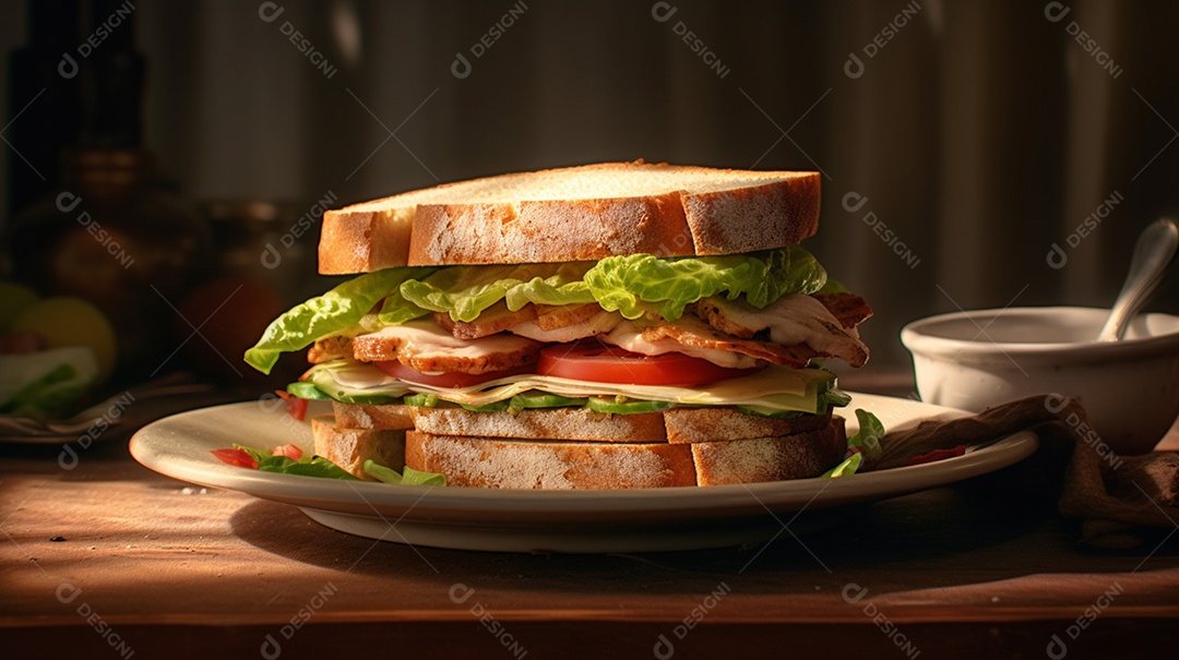 Delicioso sanduíche natural