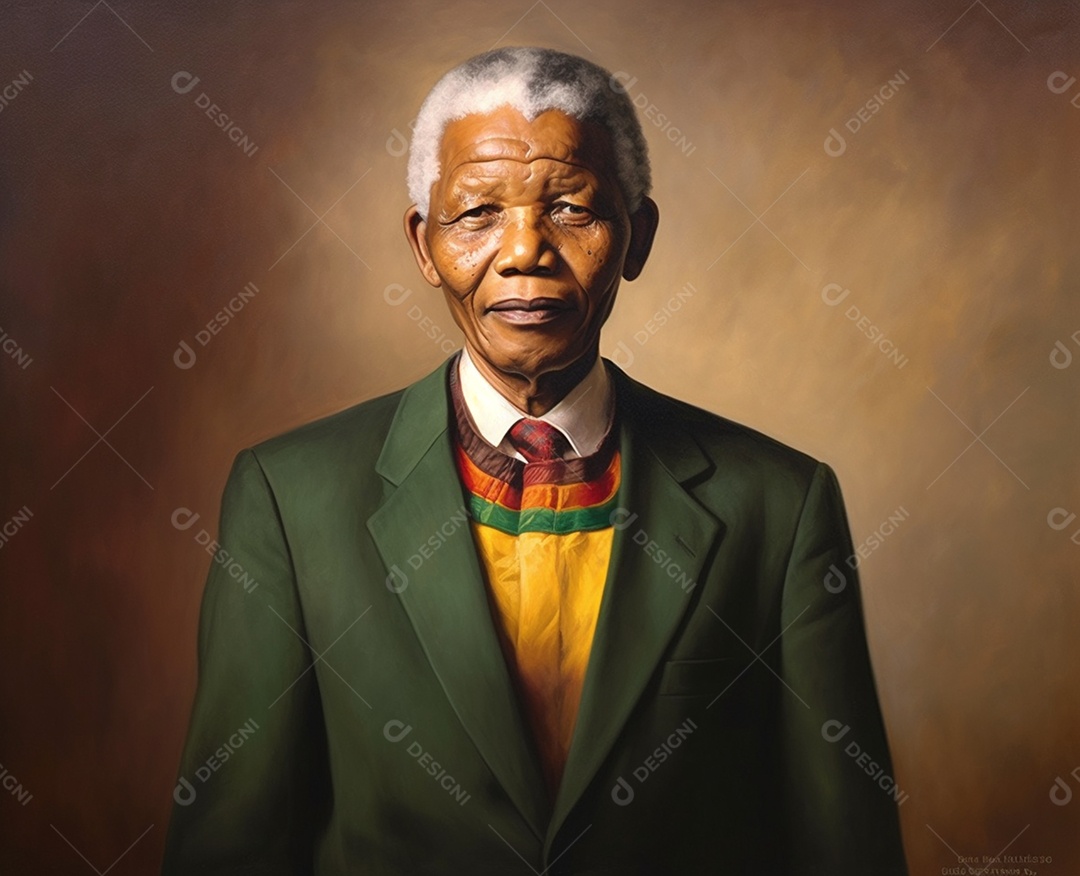 Retrato Nelson Mandela