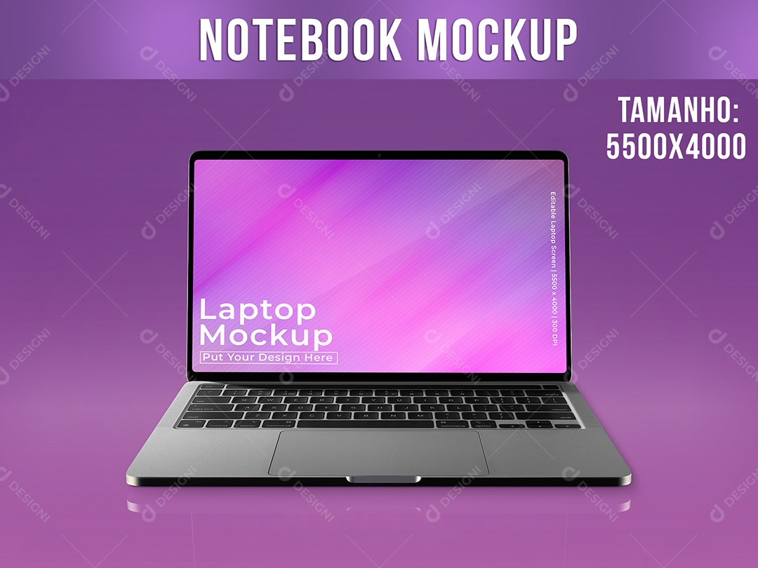 Notebook Mockup  PSD Editável