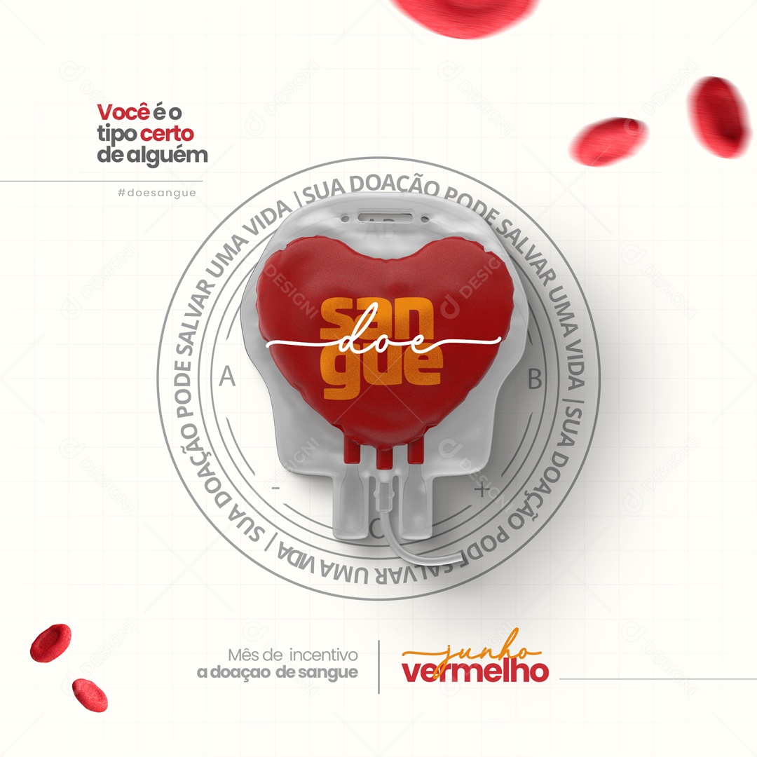 Você é o Tipo Certo de Alguém Junho Vermelho Social Media PSD Editável