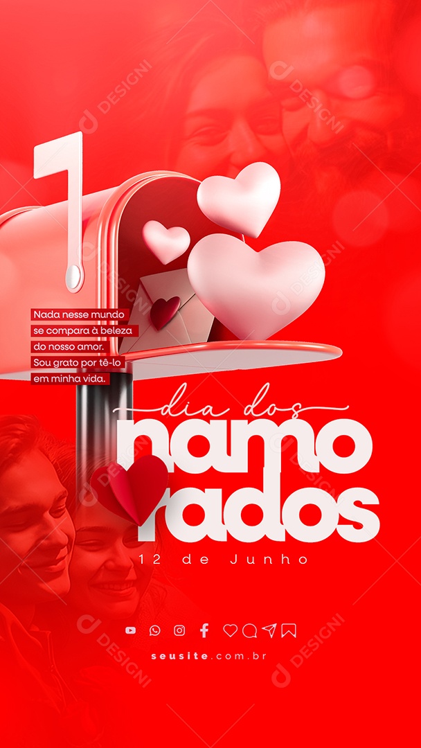 Story Nada Nesse Mundo Se Compara À Beleza Do Nosso Amor Dia Dos Namorados Social Media PSD Editável