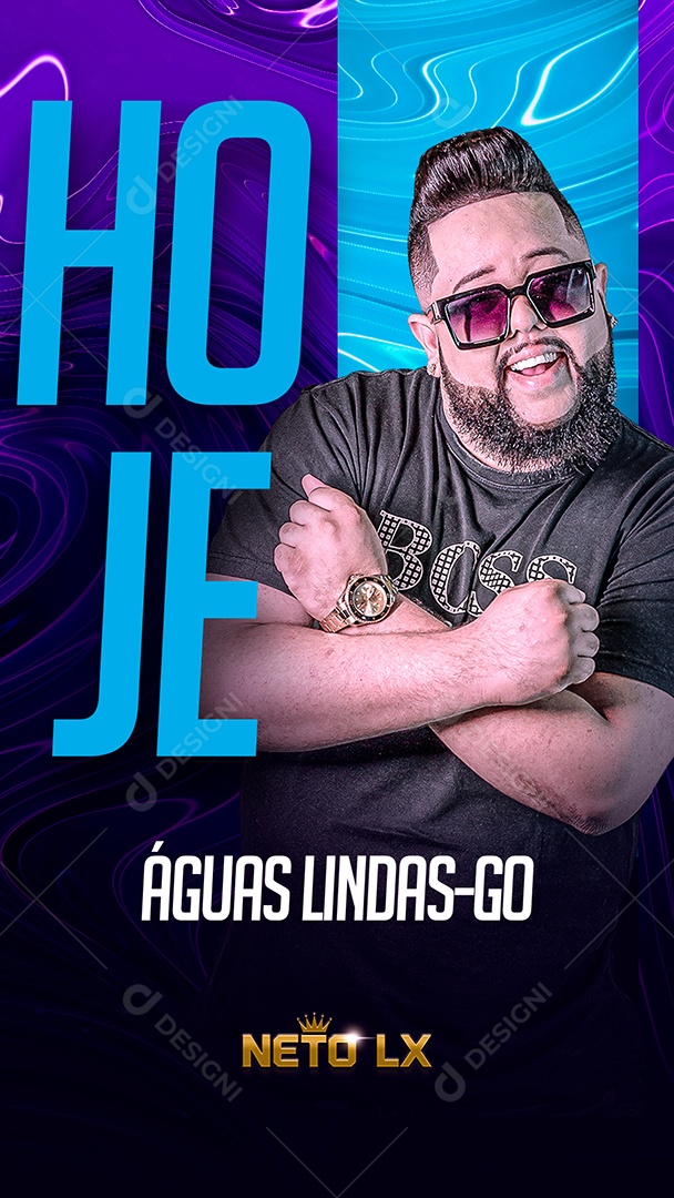 Story Show Hoje Em Aguas Lindas Neto LX Flyer Social Media PSD Editável