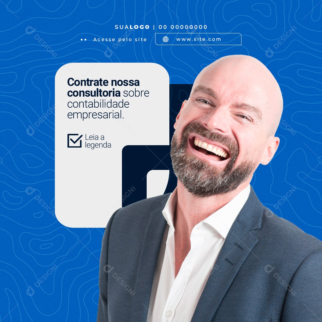 Contrate Nossa Consultoria Sobre Contabilidade Empresarial Social Media PSD Editável