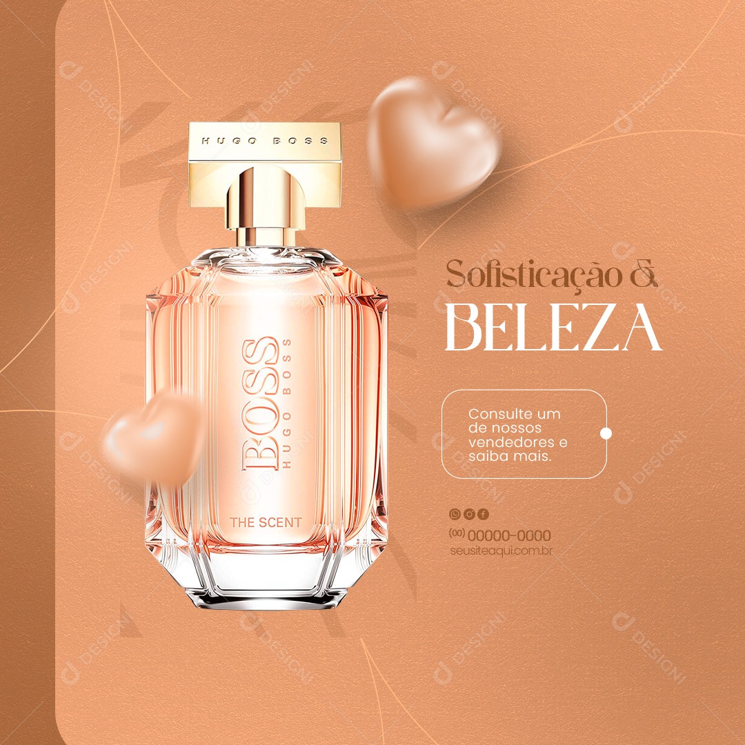 Consulte um de Nosso Vendedores Perfumaria Social Media PSD Editável