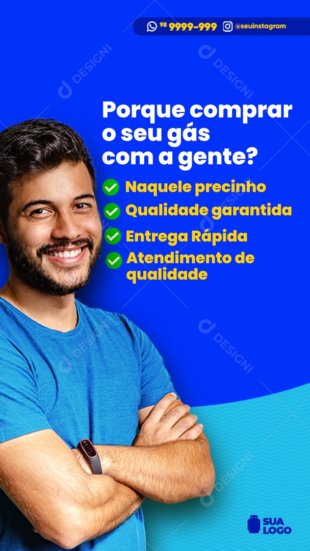 Story Social Media Porque Comprar O Seu Gás Distribuidora PSD Editável