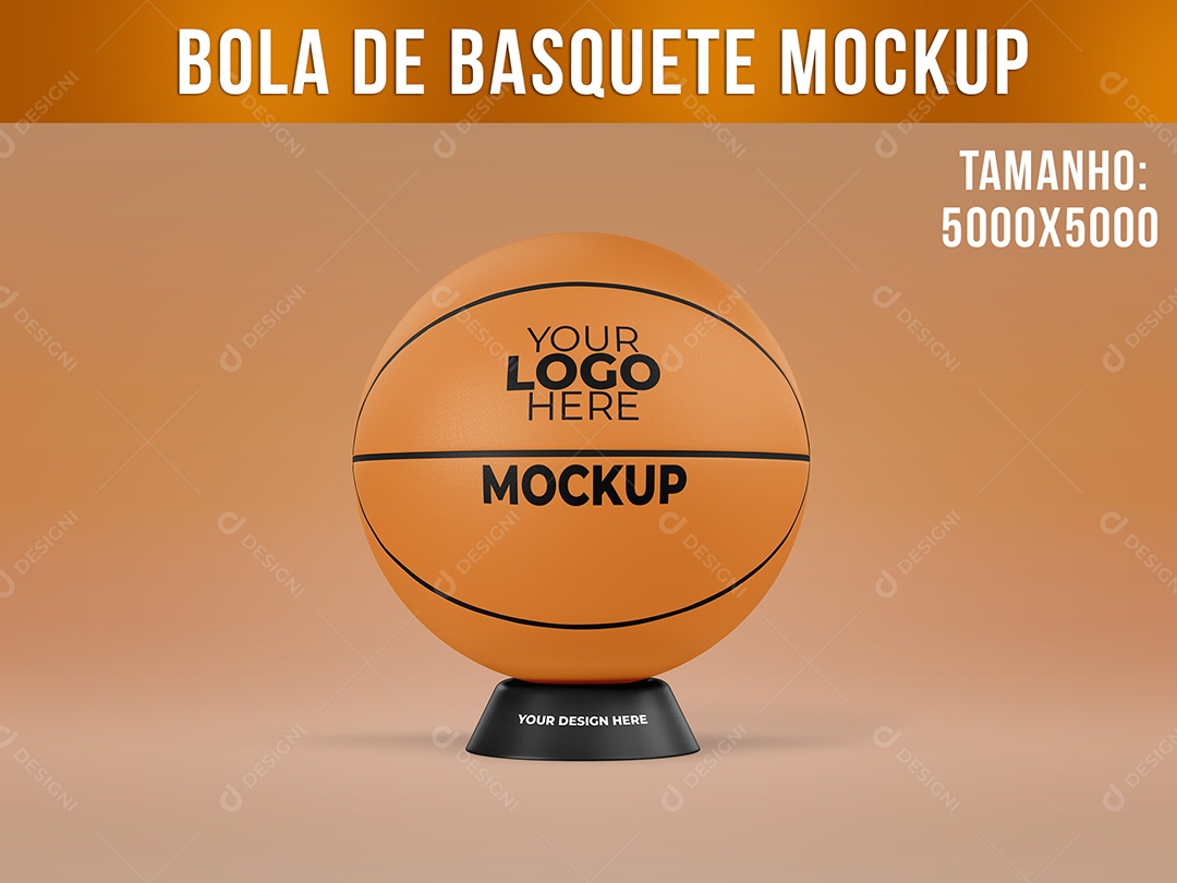 Bola de Basquete Mockup PSD Editável