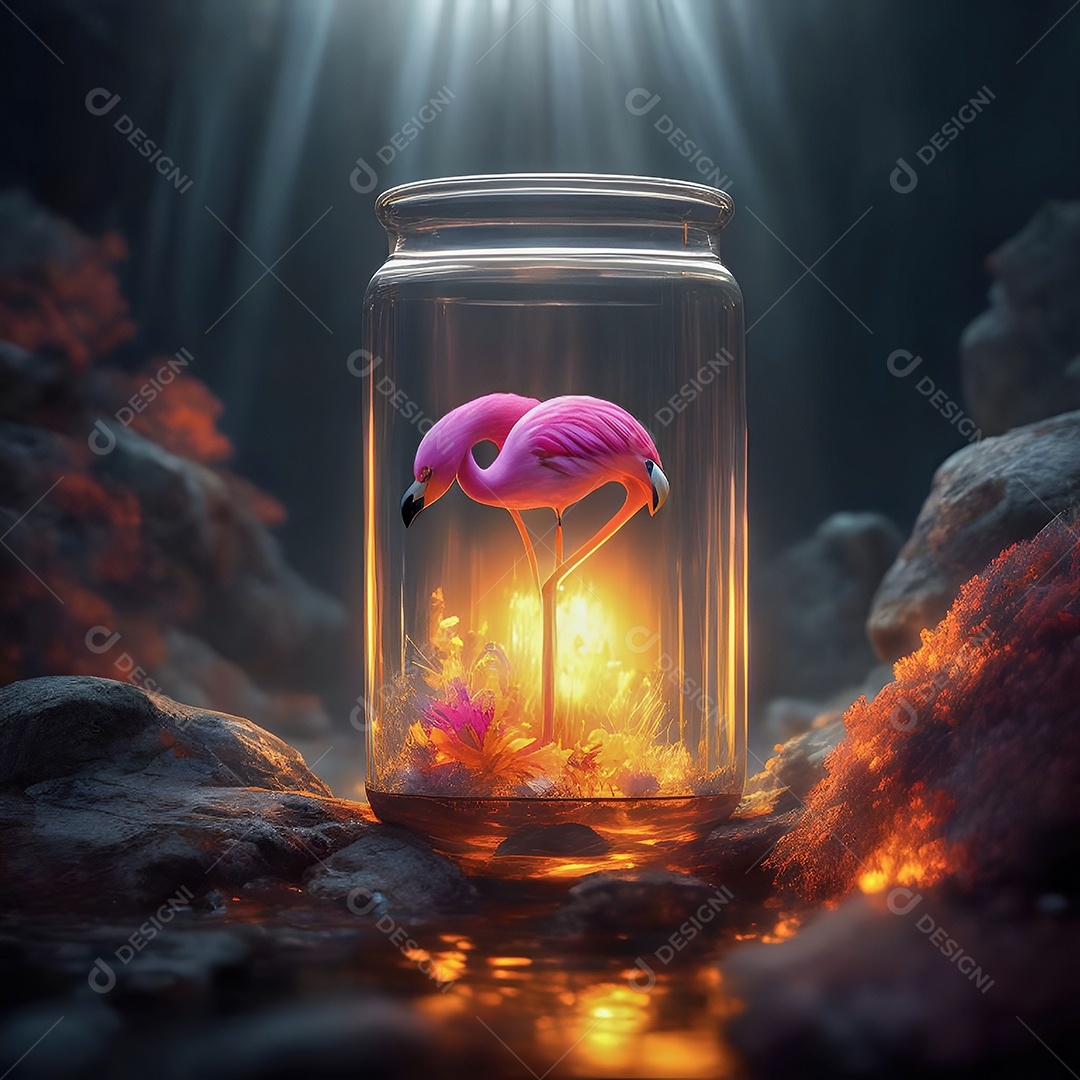 Jarro de vidro cenário de cinema