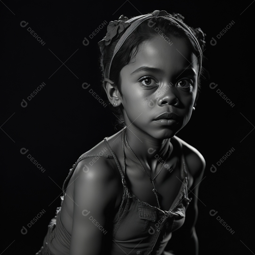 Imagem menina pintura de criança Realista