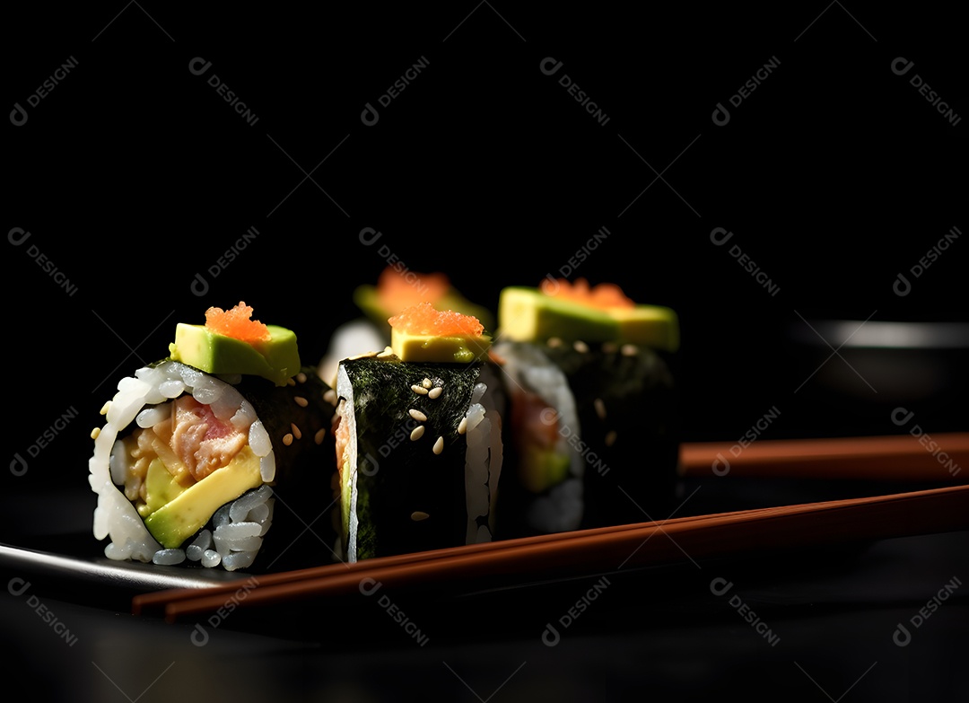 Deliciosas peças de sushi