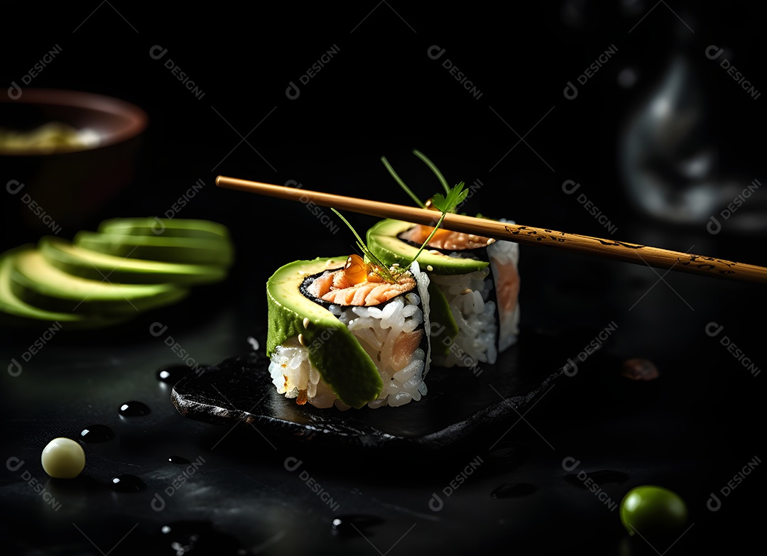 Deliciosas peças de sushi