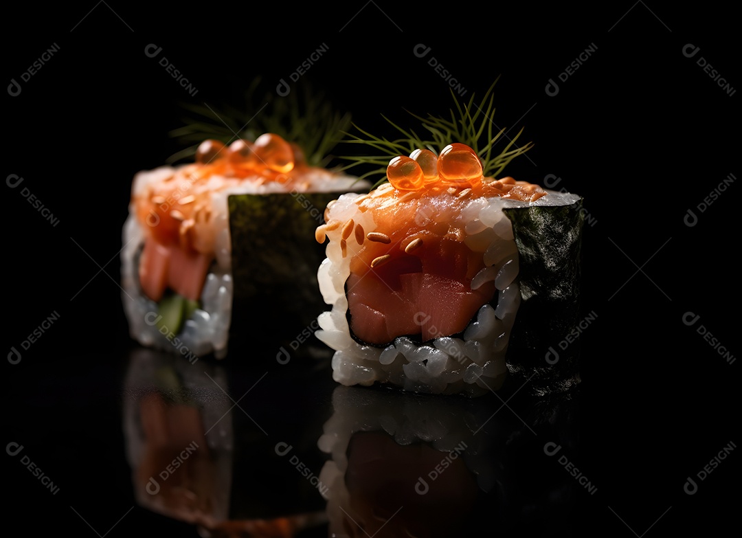 Deliciosas peças de sushi