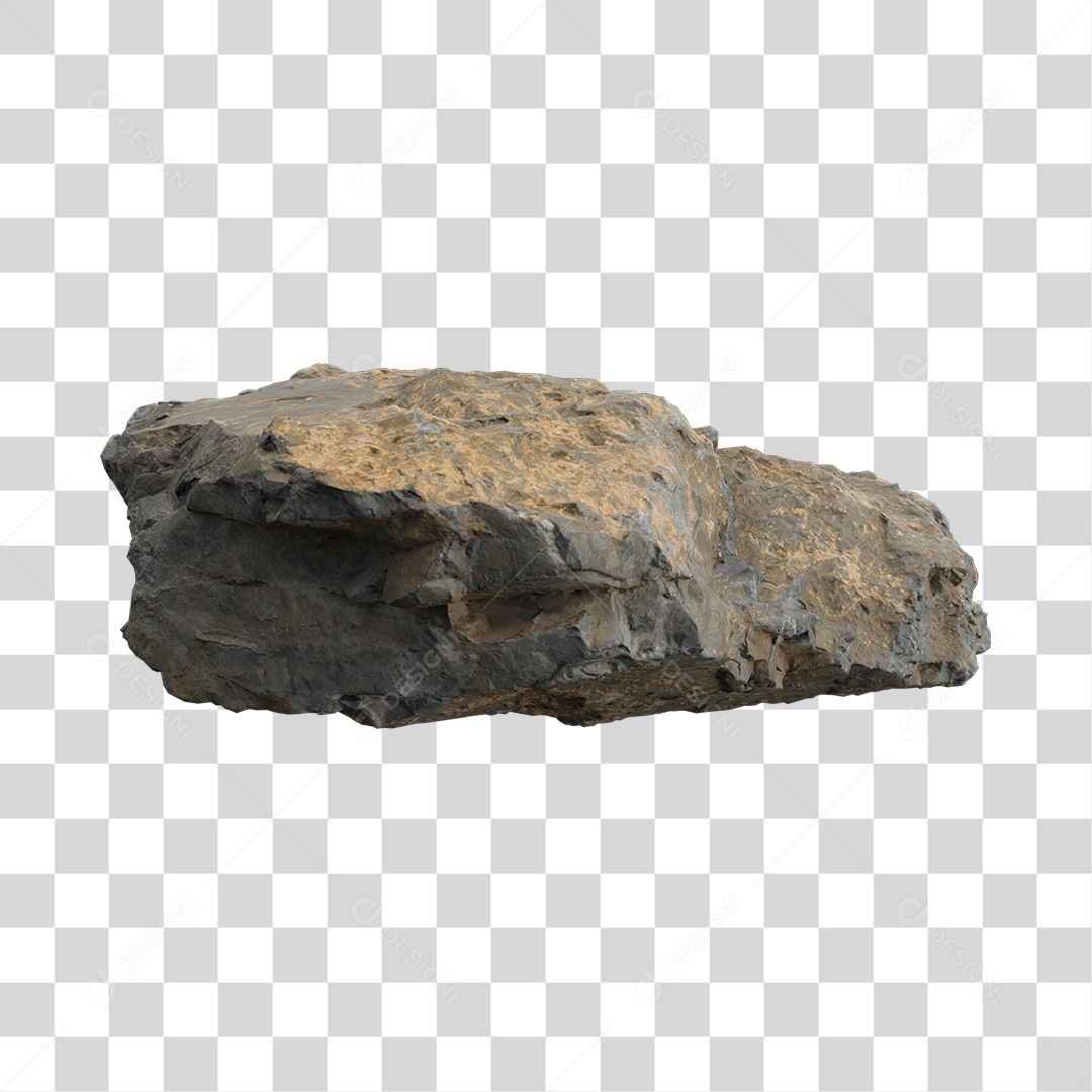 Elemento 3D PEDRA PNG Transparente