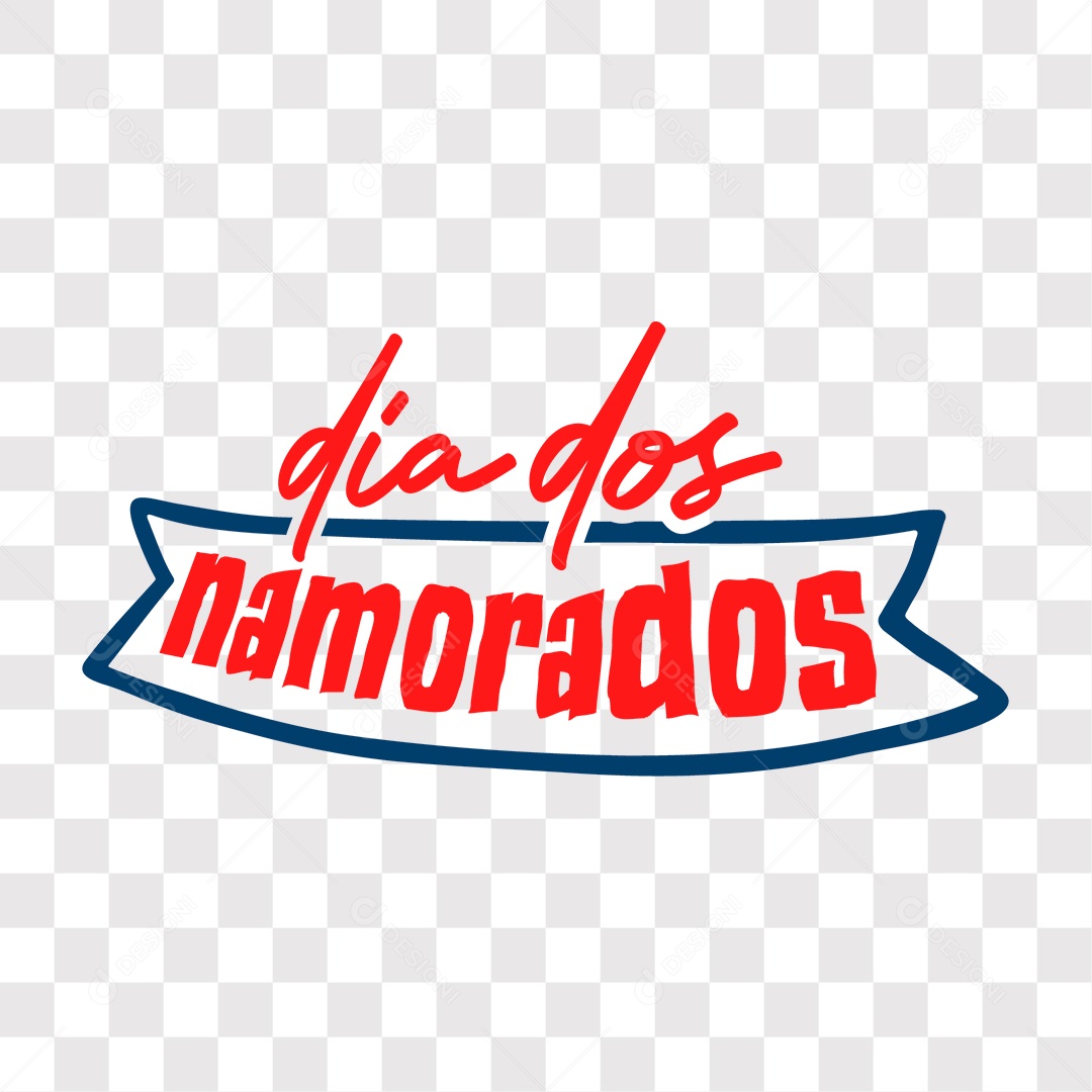 Lettering Dia Dos Namorados EPS + PNG