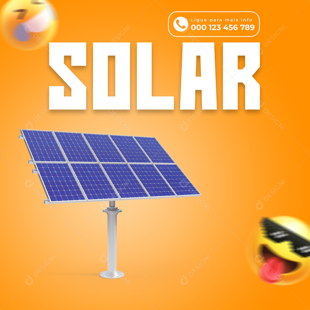 Solar Sistemas Social Media PSD Editável