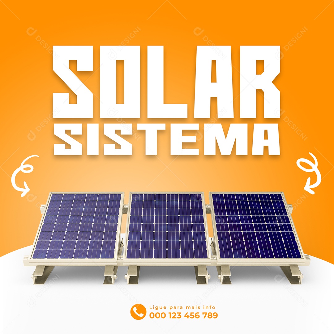 Solar Sistemas Social Media PSD Editável