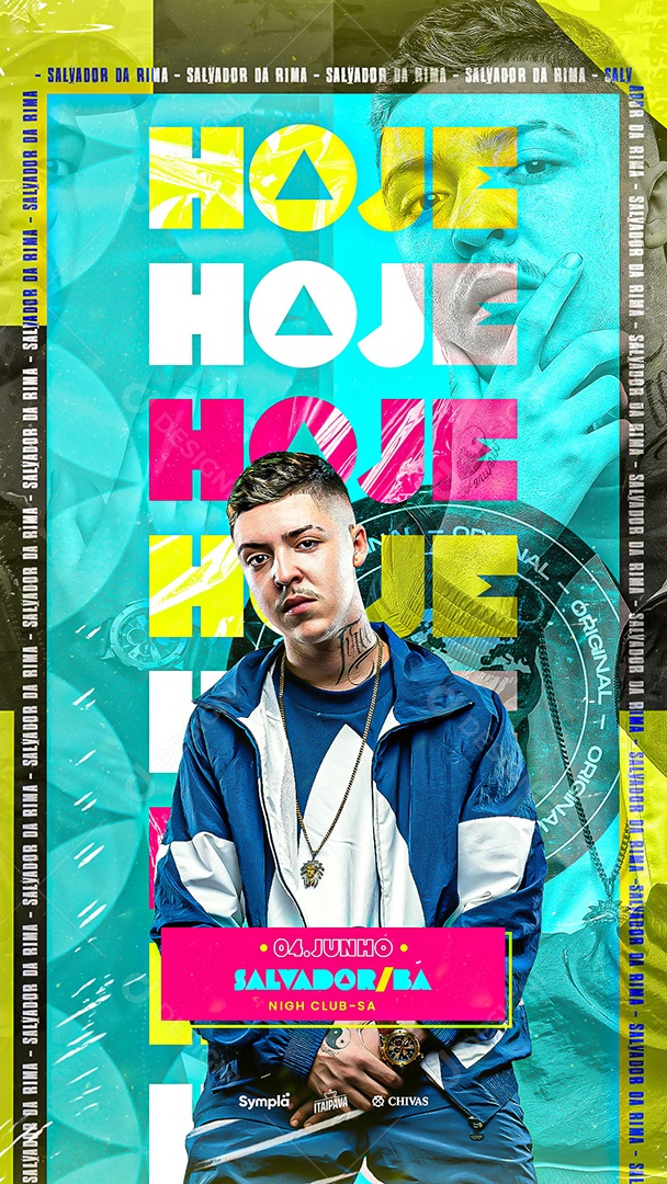 Social Media Story Flyer Mc Salvador PSD Editável