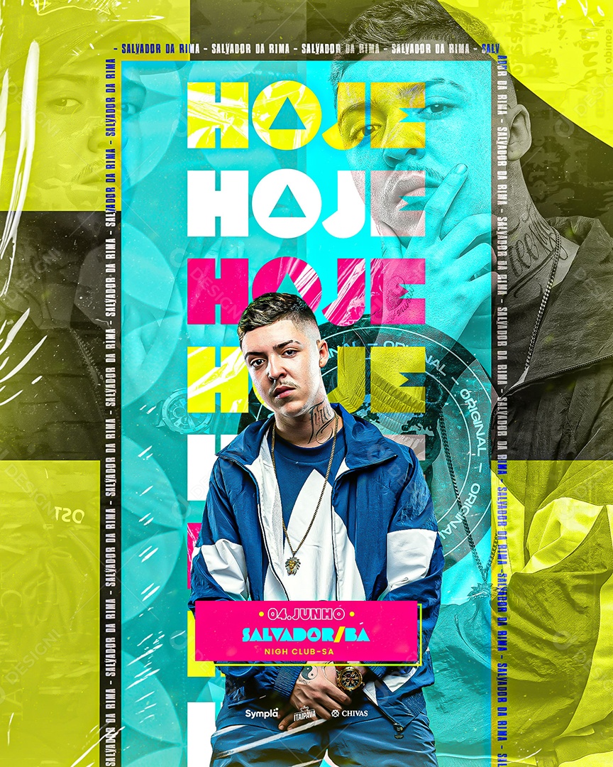 Social Media Feed Flyer Mc Salvador PSD Editável