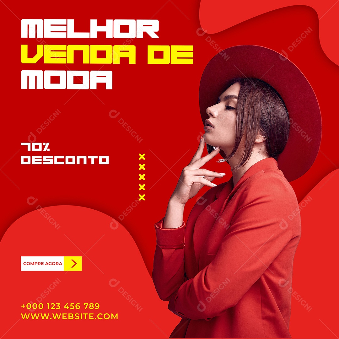 Melhor Venda de Moda Social Media PSD Editável