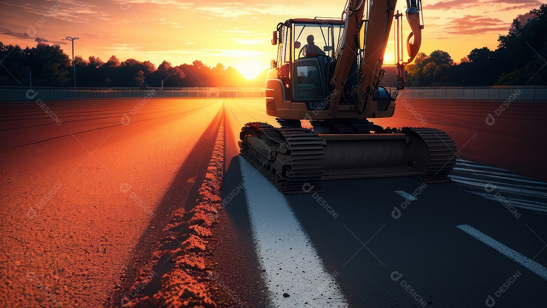 Imagem realista escavadeira.