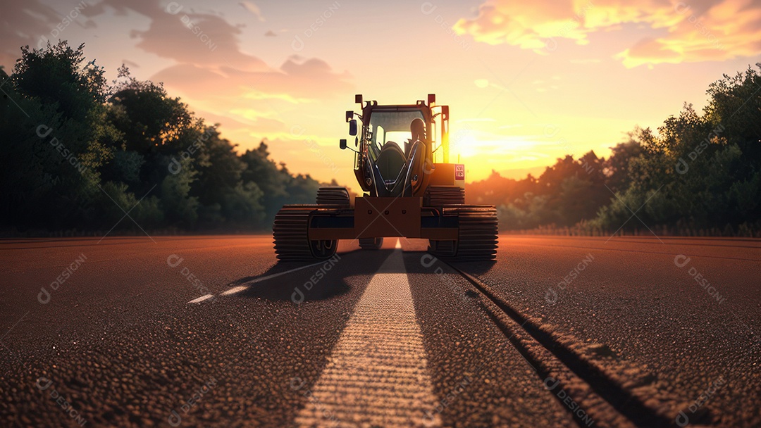 Imagem realista escavadeira.