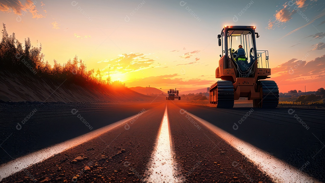 Imagem realista escavadeira.